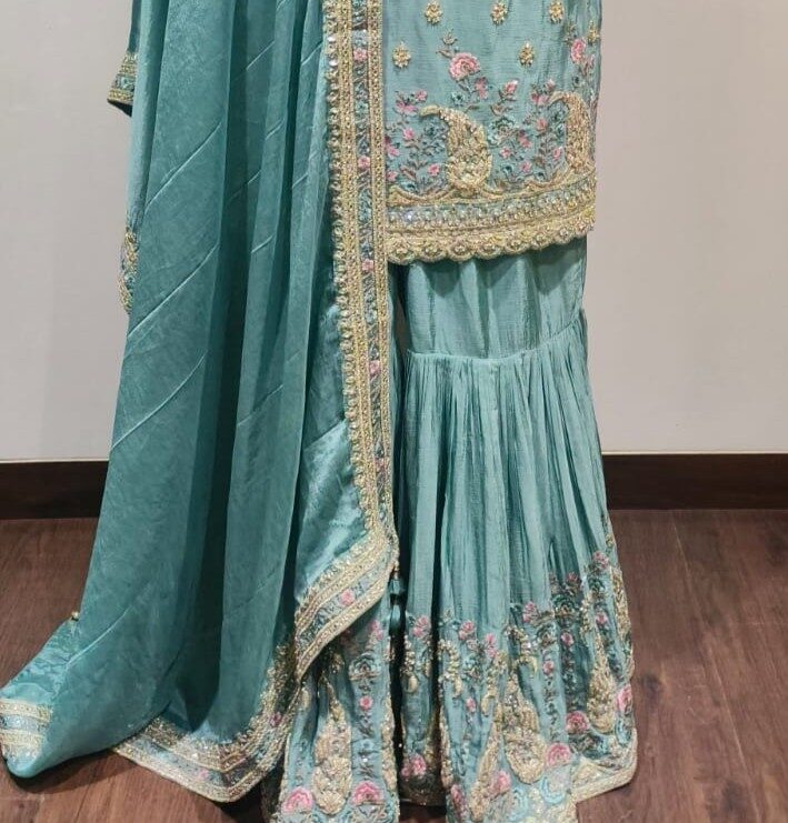 Sea Green Chinon Sharara